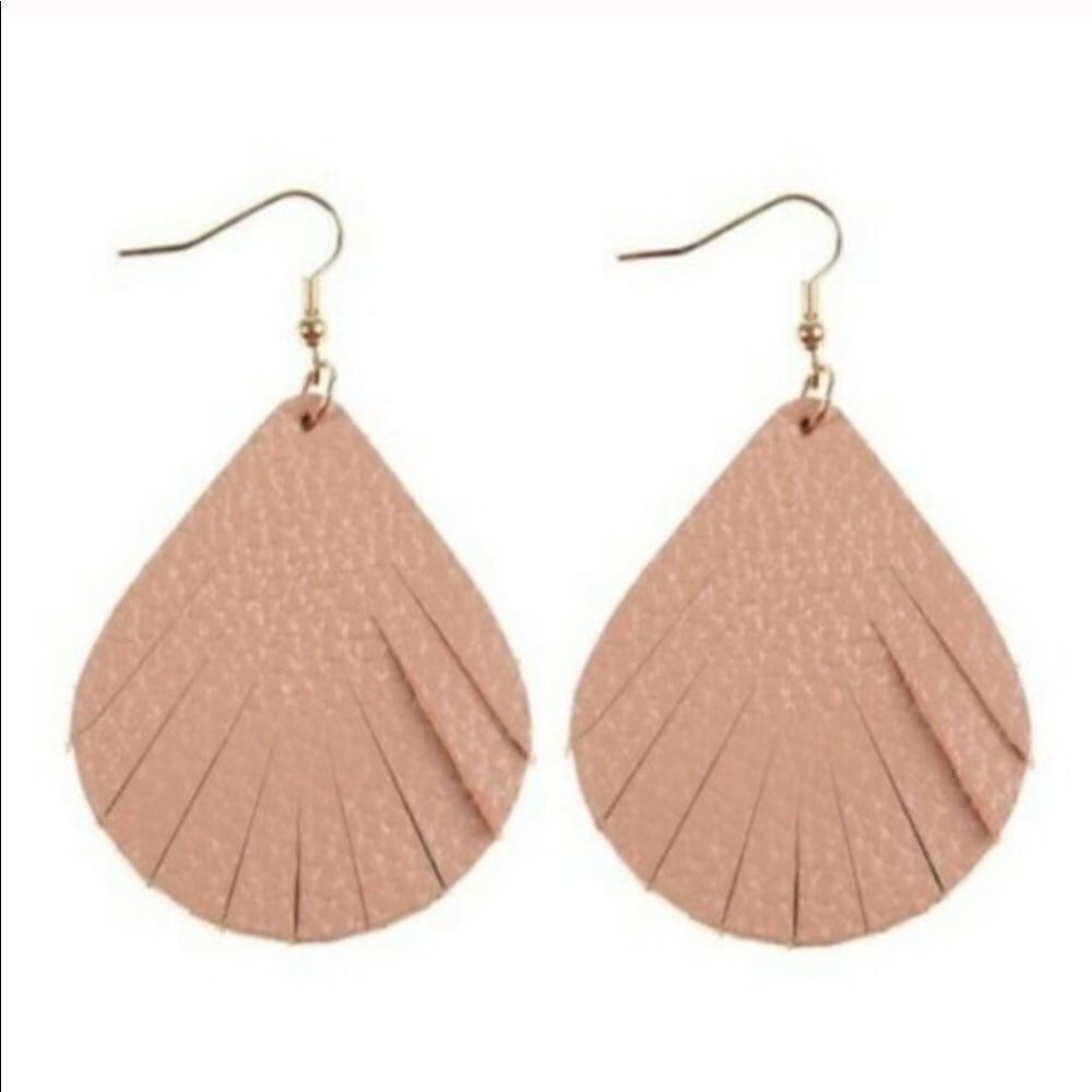 Leather  fringe earrings
